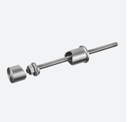 Support pour poteau MOD 0550, montage latéral; 130550-048-12; pour tube Ø48,3 mm, inox brossé 304 (13055004812)