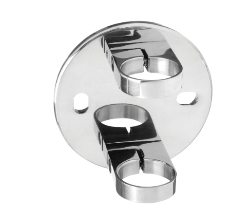 Support pour poteau MOD 0551, montage latéral; 130551-042-10; pour tube Ø42,4 mm, inox poli 304 (13055104210)