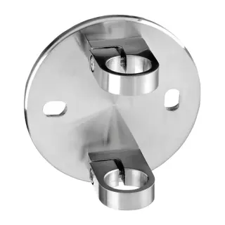 Support pour poteau MOD 0551, montage latéral; 130551-042-12; pour tube Ø42,4 mm, inox brossé 304 (13055104212)