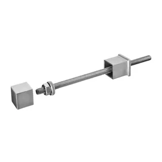 Support pour poteau MOD 0554, montage latéral; 140554-040-12; pour tube 40x40 mm, inox brossé 316 (14055044012)