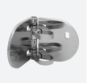 Support pour poteau MOD 0555, montage latéral; 140555-048-12; angle réglable, p. tube Ø48,3 mm, inox brossé 316 (14055504812)