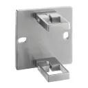 Support pour poteau, Square Line, MOD 4551; 134551-040-12; montage latéral, p. tube 40x40 mm, inox brossé 304 (13455104012) - NEW
