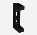 Support pour poteau, montage latéral; 144558-063-82; , pour poteau 60 x 30 mm, acier inoxydable 316, noir satiné (RAL 9005), surface texturée, une seule couche