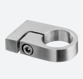 Support pour poteau; 133507-048-12; pour tube Ø48,3 mm, L=35 mm, inox brossé 304 (13350704812)