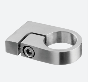 Support pour poteau; 143507-042-12; pour tube Ø42,4 mm, L=35 mm, inox brossé 316 (14350704212) - NEW