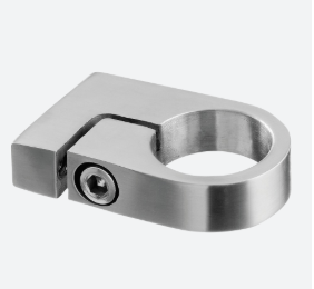Support pour poteau; 143507-048-12; pour tube Ø48,3 mm, L=35 mm, inox brossé 316 (14350704812) - NEW