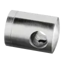 Support traversants de lisse, barre Ø12 mm; 130830-000-12; plat, inox brossé 304 (13083000012)
