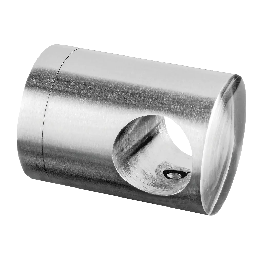 Support traversants de lisse, tube Ø16 mm; 130840-000-12; plat, inox brossé 304 (13084000012)