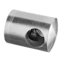 Support traversants perçage droite barreØ12mm; 140833-000-12; plat, inox brossé 316 (14083300012)