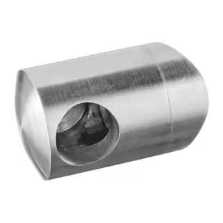 Support traversants perçage gauche barreØ12mm; 130832-042-12; tube Ø42,4 mm, inox brossé 304 (13083204212)