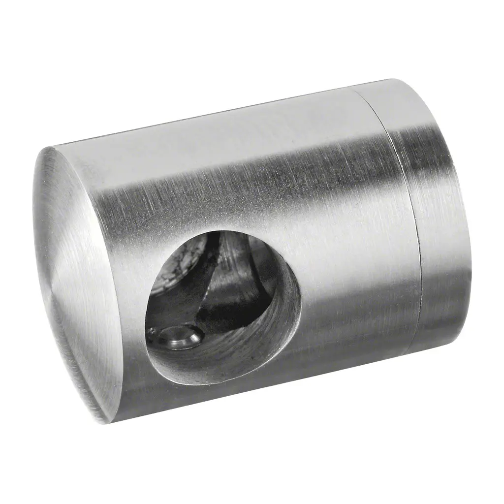 Support traversants perçage gauche barreØ12mm; 140832-000-12; plat, inox brossé 316 (14083200012)