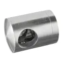 Support traversants perçage gauche barreØ12mm; 140832-000-12; plat, inox brossé 316 (14083200012)