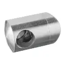 Support traversants perçage gauche barreØ12mm; 140832-042-12; tube Ø42,4 mm, inox brossé 316 (14083204212)