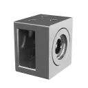Support traversants pour tube 20x10 mm, droite; 144828-02-12; , un côté ouvert, acier inoxydable 316, brossé