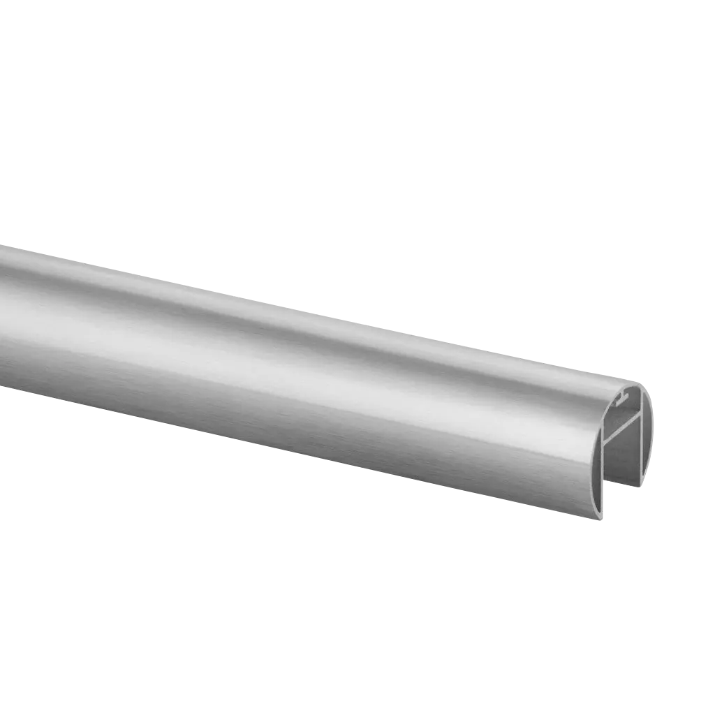 Tube à fond de gorge, Ø42,4 mm x 1,5 mm; 166920-042-50-00; L=5000 mm, U=24x24 mm, aluminium, brut (16692004200)