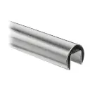 Tube à fond de gorge, Ø48,3 mm x 1,5 mm; 136920-048-50-12; L=5000 mm, U=27 mm x 30 mm, inox brossé 304 (13692004812)