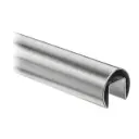 Tube à fond de gorge, Ø48,3 mm x 1,5 mm; 146920-048-50-12; L=5000 mm, U=27 mm x 30 mm, inox brossé 316 (14692004812)