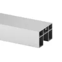 Tube à fond de gorge, rectan. 65x40x1,5 mm; 166924-654-50-00; L=5000 mm, U=24x24 mm, aluminium, brut (16692065400)