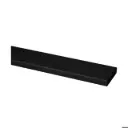 Tube, Square Line, 40x10 mm; 134900-041-50-82; L=5000 mm, acier inoxydable 304, noir satiné (RAL 9005), surface texturée, une seule couche - Q-TUBE