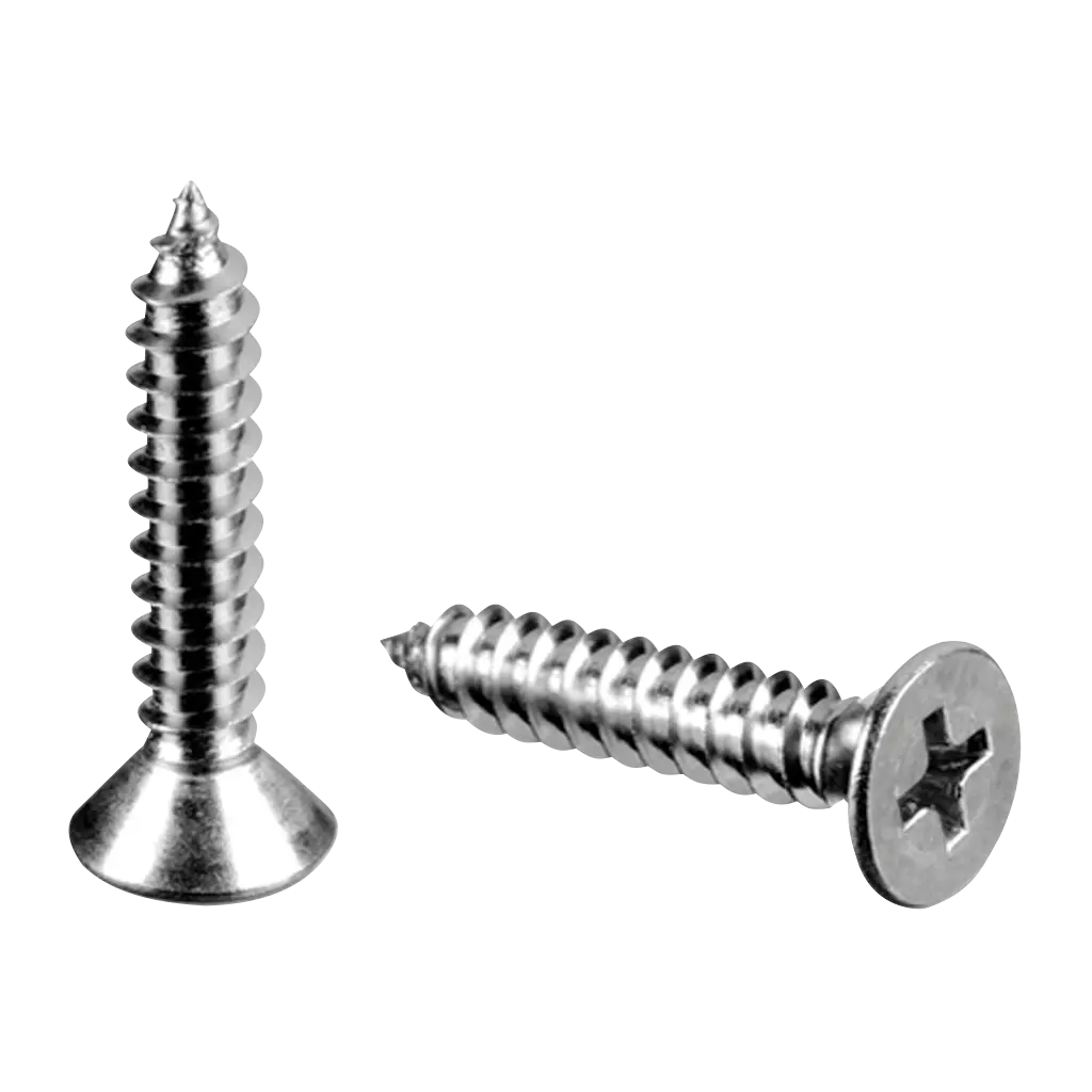Vis à tôle à tête fraisée, empreinte cruciforme; 230210-025; QS-5, Ø9,5 mm, D=4,8 x 25 mm, DIN 7982C, A2-70 (93022052513)