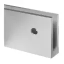 Easy Glass 3kN, profil de sol, montage latéral, L=2500 mm, aluminium, asp. inox brossé, anod. 25µm