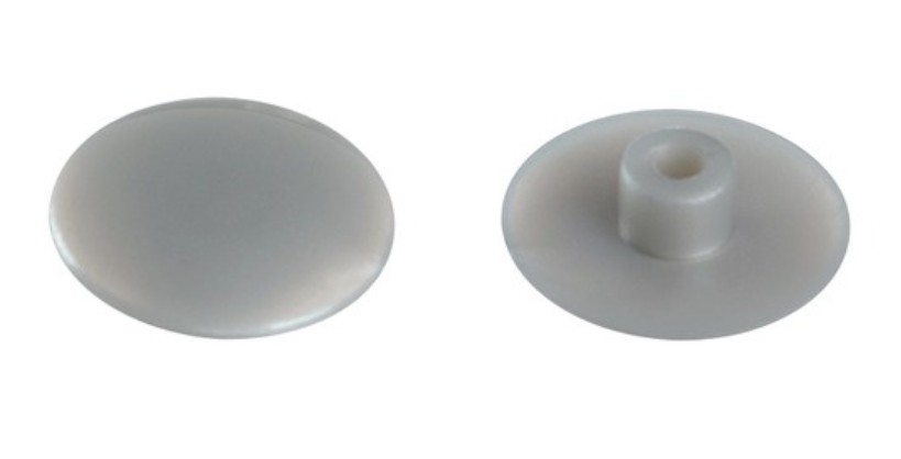 Cache-vis en PVC; 205010-00-16, mat chromé (19501000016) 