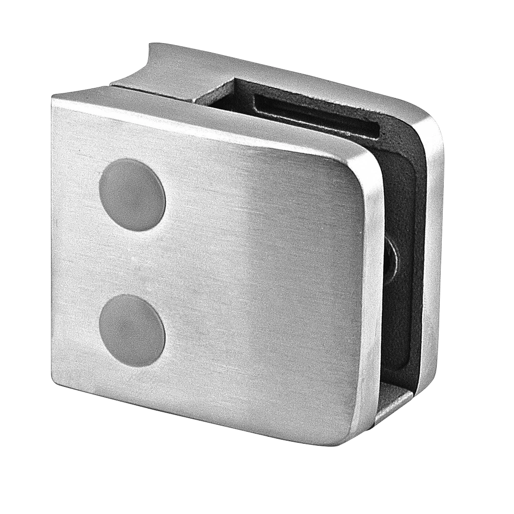 Pince à verre, MOD 26, sans cales, tube Ø48,3 mm, zamak, aspect inox brossé (10260004819)