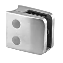 Pince à verre, MOD 26, sans cales, tube Ø48,3 mm, zamak, aspect inox brossé (10260004819)