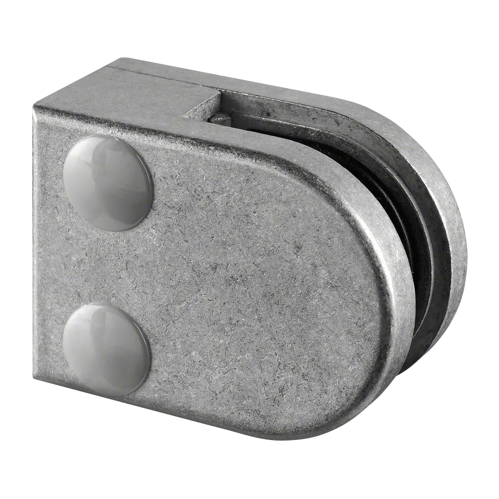Pince à verre, MOD 20, sans cales, plat, zamak, aluminium RAL 9006