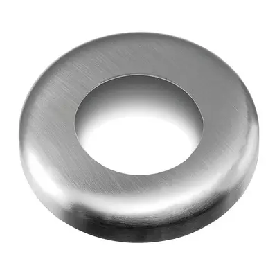 Cache-embase, tube Ø42,4 mm, Ø76 x 12 mm, inox brossé 304 