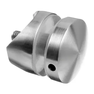 Adaptateur à verre, Ø50 mm, tube Ø42,4 mm, filetage M10, verre 8 - 17,52 mm, inox brossé 304