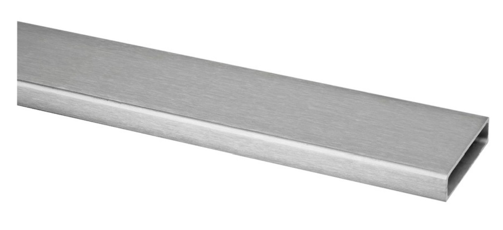 Tube rectangulaire, 40x10x1,5 mm; 144900-041-25-12, L=2500 mm, inox brossé 316 (14492504112) 