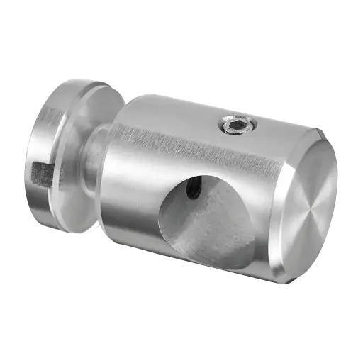 [130755-16] Adaptateur à verre, Ø25 mm, tube Ø16 mm; 130755-16; filetage M6, verre 6 - 12 mm, inox brossé 304 (13074601612)