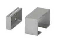 [166545-654-00] Embase murale pour tube à fond de gorge; 166545-654-00; 65x40x1,5 mm, aluminium, aspect inox brossé, anod.