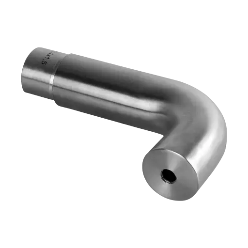 [146739-048-12] Embout coudé au mur pour tube à fond de gorge; Ø48,3 mm x 1,5 mm, inox brossé 316 (14673904812)