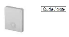 [166912-00-08] Embout, Easy Glass Hybrid, montage au sol; 166912-00-08; gauche & droite, alumin., effet argenté mat, anod. (16673401908) - NEW; BLACK LINE
