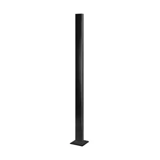 [144901-063-82] Poteau, 60x30x2,6 mm, H=1000 mm; 144901-063-82; , acier inoxydable 316, noir satiné (RAL 9005), surface texturée, une seule couche