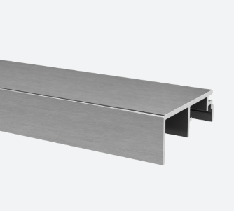 [166975-020-50-18] Profil de recouvrement, Strong, m. au sol; 166975-020-50-18; , L=5000 mm, U=20 mm, aluminium, brossé - NEW