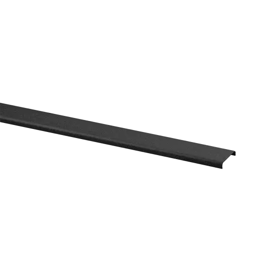 [166940-025-18-82] Profilé de main courante Edge, Easy Glass; 166940-025-18-82; , L=2500 mm, pour verre 16,76 - 17,52 mm, aluminium, noir satiné (RAL 9005), surface texturée, une seule couche