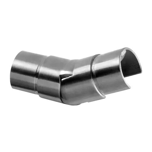 [146332-01-12] Raccord orientable, (25°-55°), vers le haut; 146332-01-12; tube à fond de gorge, Ø30 mm, inox brossé 316 (14631203012)