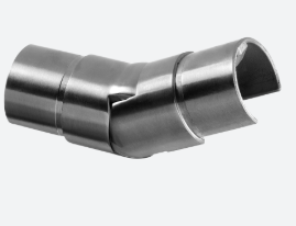 [136302-048-01-12] Raccord, orientable (25°-55°) vers le haut; 136302-048-01-12; tube à fd de gorge, Ø48,3x1,5 mm, inox brossé 304 (13631204812)