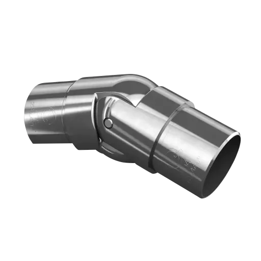 [146304-048-01-12] Raccord, réglable, tube/tube fond de gorge; 146304-048-01-12; , 0-70°, vers le haut, tube Ø48,3 x 2,6 mm, tube à fond de gorge Ø48,3 mm, acier inoxydable 316, brossé