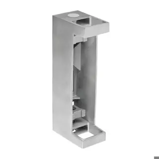 [134558-040-12] Support pour poteau, Square Line, MOD 4558; 134558-040-12; , montage latéral, p. tube 40x40 mm, inox brossé 304 (13455804012)