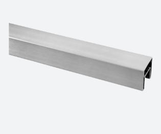 [136924-040-25-12] Tube à fond de gorge, carré, 40x40x1,5 mm; 136924-040-25-12; L=2500 mm, U=24 mm x 24 mm, inox brossé 304 (13692504012)