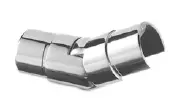 [136312-042-10] Raccord, orientable, (25°-55°), vers le haut, tube à fond de gorge, Ø42,4x1,5 mm, inox poli 304
