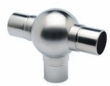 [11.0206.038.20] Raccord boule en T, Ø 38,1 mm (1,5") - Design en Inox