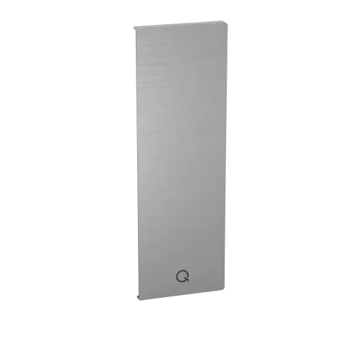 [168642-41-18] Embout, Easy Glass Strong "Y", montage latéral; 168642-41-18, gauche, aluminium brossé